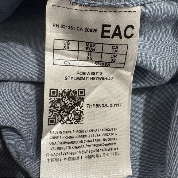 Guess Los Angeles Women’s Sz XS Blue Button Down Shirt Long Sleeve Y2K Classic - Picture 10 of 11